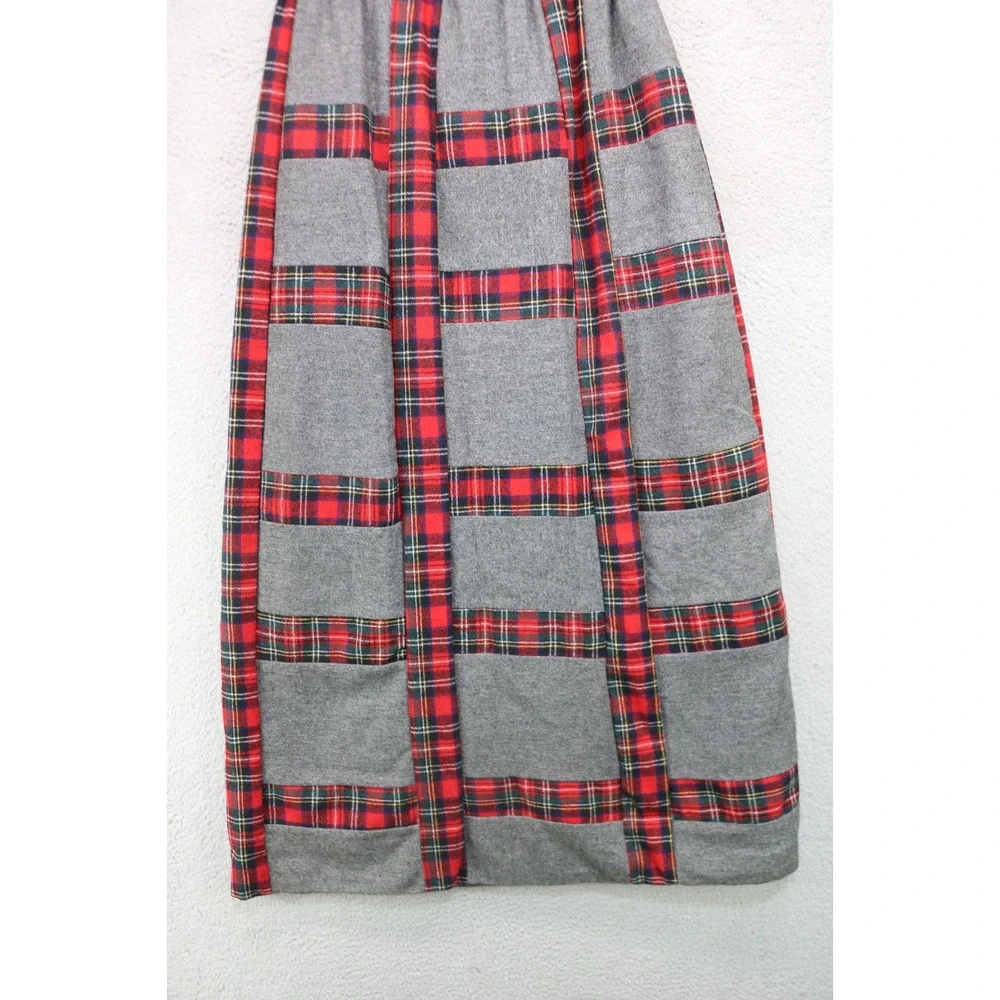 Vtg. Mr. Hank 100% Wool Plaid Drawstring Maxi Skirt-Medium-Preppy-Winter-Y2K